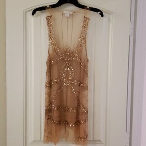 Sheer Sequined Camisole Top